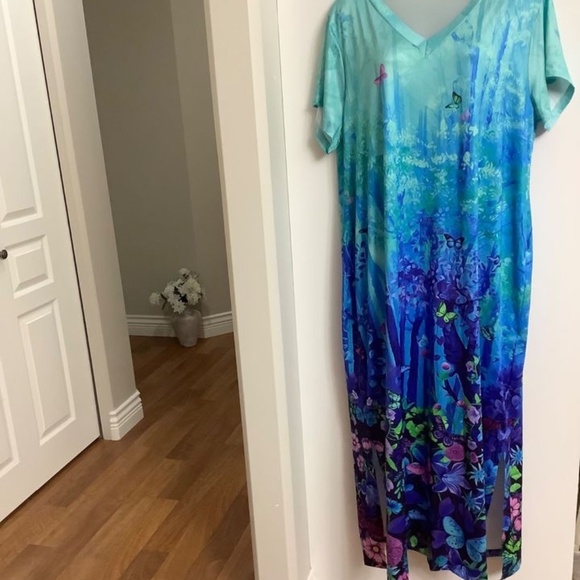 NEW: SHEIN Leisure Dress - butterflies Sz XL 42-43 bust - Picture 1 of 8